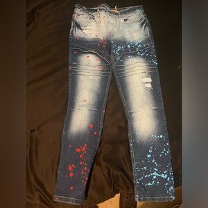 Splat paint jeans